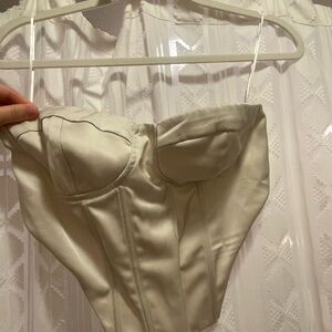 Elegant Cream Corset Top